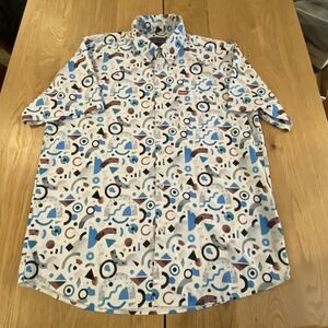 Dixxon Button Down Men's The New Wave XL Shirt New Wave Punk Fun 80's Art Vibe